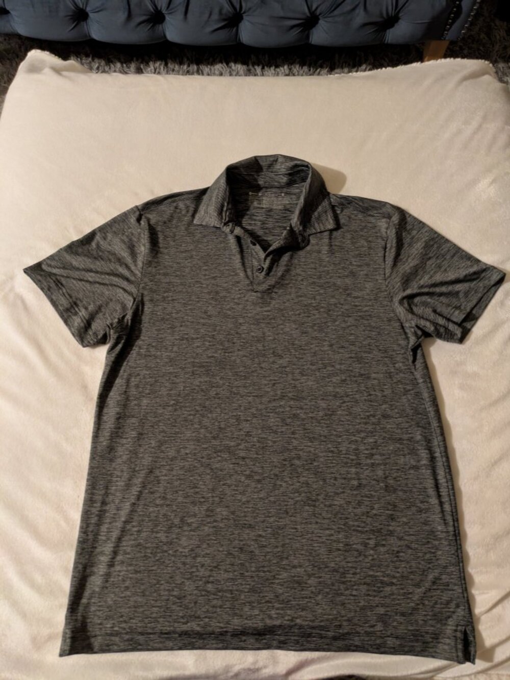 Members Mark Performance Polo Shirt Medium Heather Gray